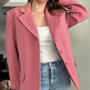 Vintage La Redoute Pink Wool Blazer
